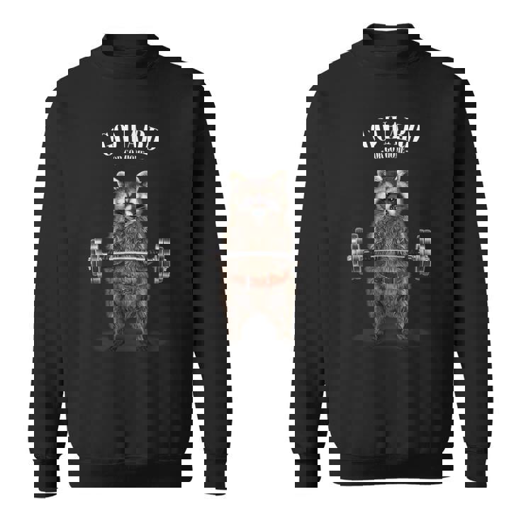 ウェイトリフティング 筋トレ バーベル やる気がないなら家に帰れ 狸 たぬき スウェットシャツ