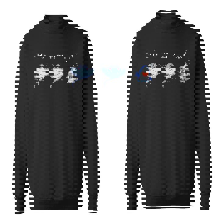 エイッエイッうぉ おもしろ 魚 ジョーク 海 シンプル パロディ 応援 エール 水族館 だじゃれ 長袖tシャツ スウェットシャツ