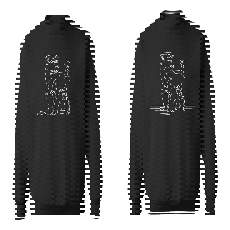 エレガントなラインアート ジャックラッセルテリア犬 スウェットシャツ
