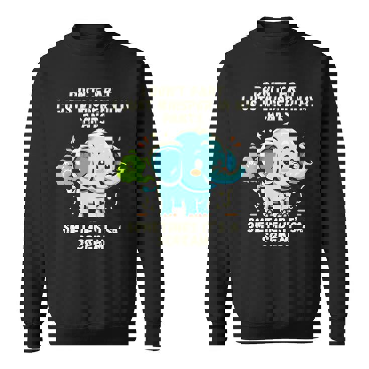 エレファントおならしないよ時々ズボンの中でささやくだけ 長袖tシャツ スウェットシャツ