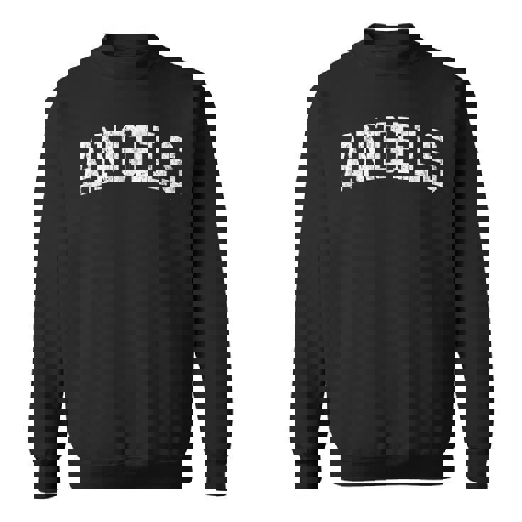 エンジェルス マスコットビンテージアスレチックスポーツネームデザイン スウェットシャツ