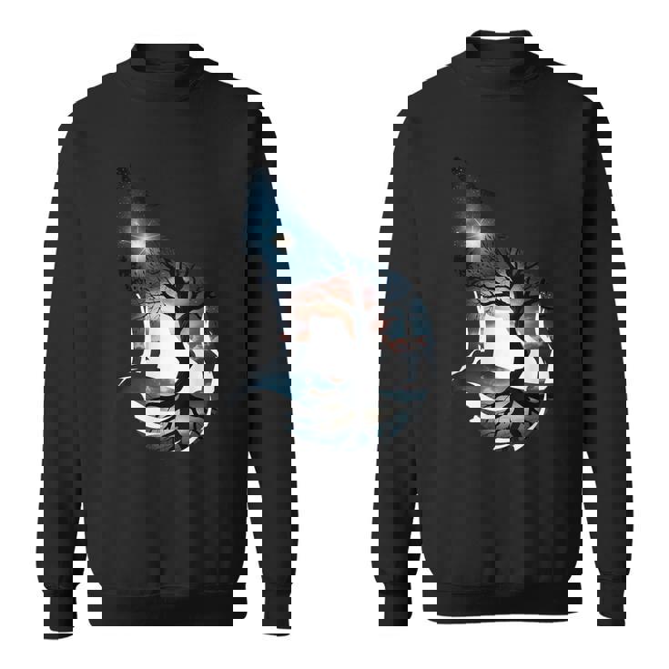 オオカミ 動物 顔 アート グラフィック 野生動物 カラフル 狼の恋人 スウェットシャツ