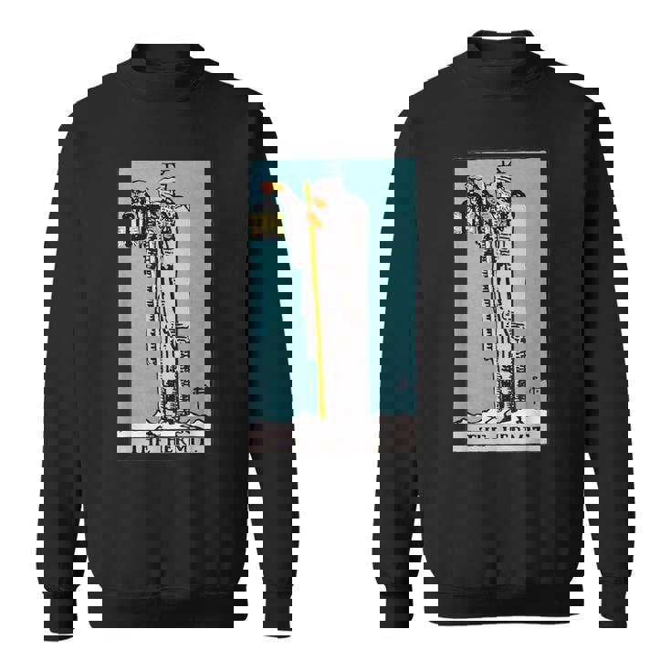 オリジナルのrider Waite Deckからの隠者ビンテージタロットカード スウェットシャツ