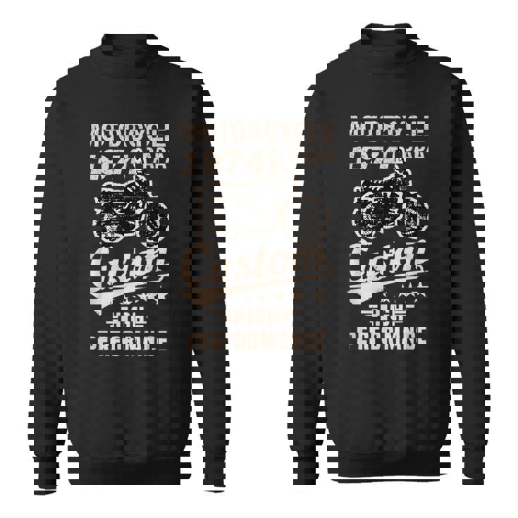 オートバイ バイク 2輪車 お父さん 祖父 1974年 生まれ 誕生日 ヴィンテージ 服 スウェットシャツ