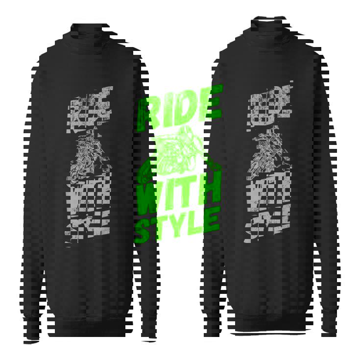 オートバイファンのためのスタイルヴィンテージ引用で乗る スウェットシャツ