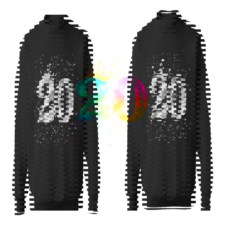 カラフルな絞り染め 20歳の女児 20歳の誕生日 スウェットシャツ