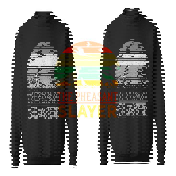 キジの鳥狩り 面白いスレイヤーハンターレトロヴィンテージ スウェットシャツ