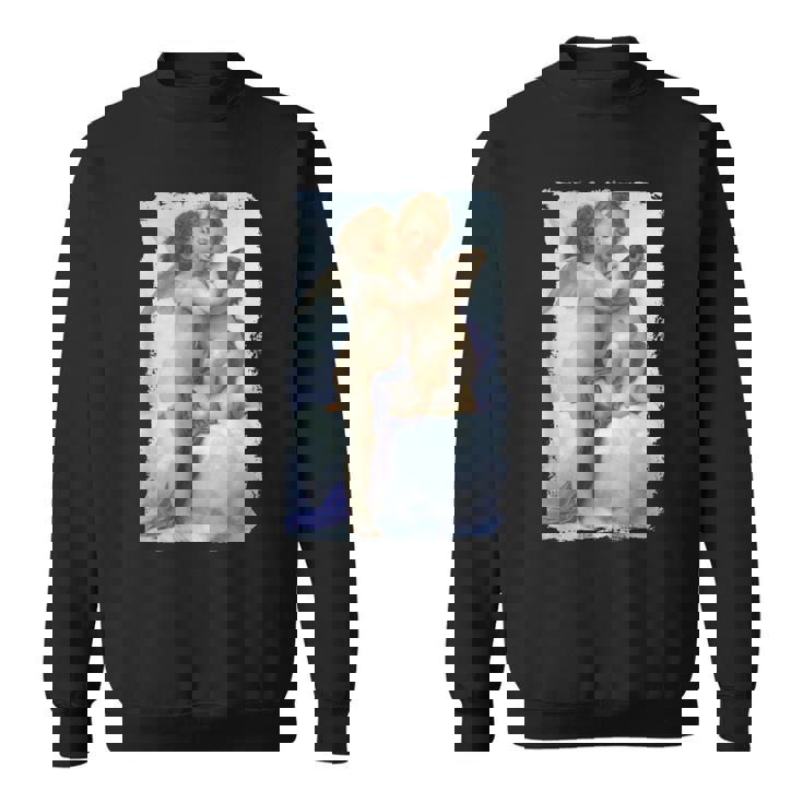 キスエンジェルズ ファーストキス 絵画 天使 キス キューピッド ラブ スウェットシャツ