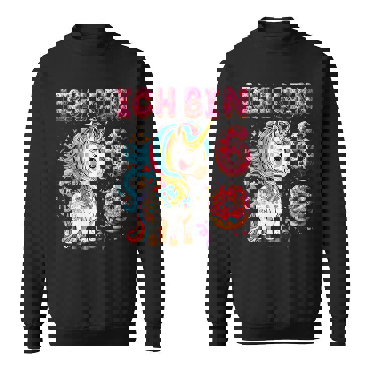 キッズ Kinder Ich Binchon 6 誕生日 ユニコーン 6歳 スウェットシャツ