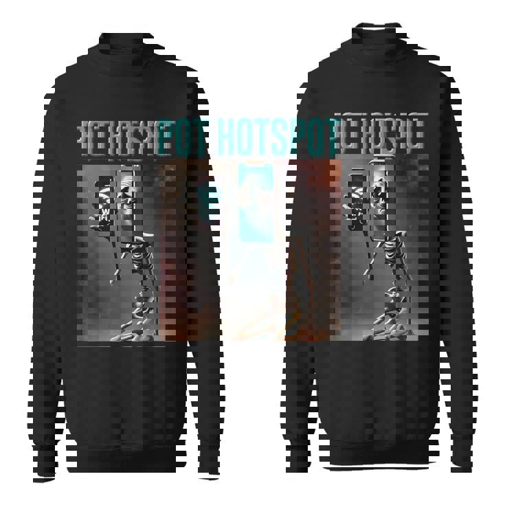 キッズ トレンド ミーム ブレイン ロート イタリアン ポット ホットスポット スケルトン スウェットシャツ