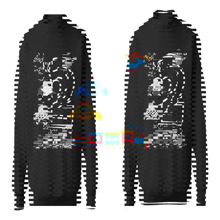 キッズトラック 電車 2歳の誕生日パーティー 幼児 2歳 誕生日 スウェットシャツ