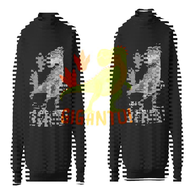 ギガントサウルス、最大の恐竜-カラフルで楽しいデザイン スウェットシャツ