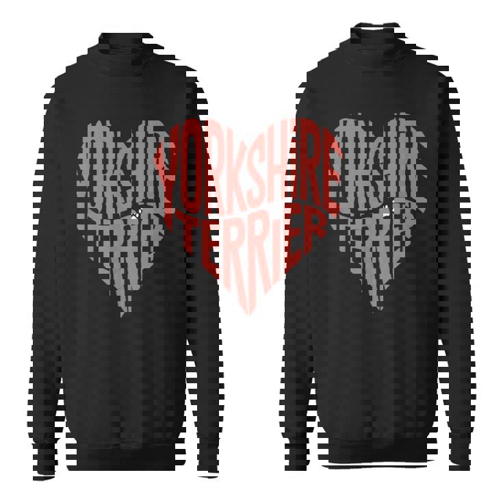 クリエイティブ・ヨークシャー・テリア ラブ・ヨークシャー・テリア・ハート スウェットシャツ