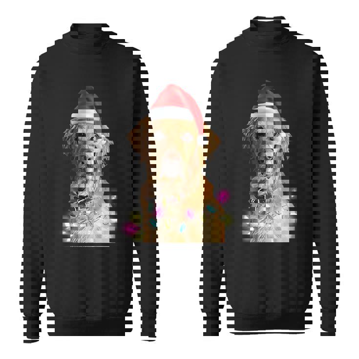 クリスマス ゴールデンレトリバー クリスマス ドッグツリー サンタハット リトリーバー 長袖tシャツ スウェットシャツ