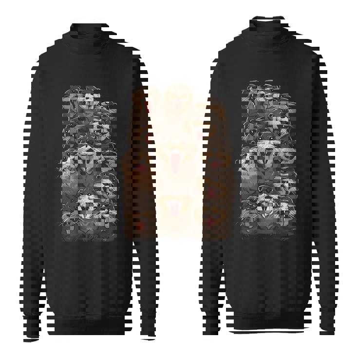 クレイジーカワウソ 長袖tシャツ スウェットシャツ