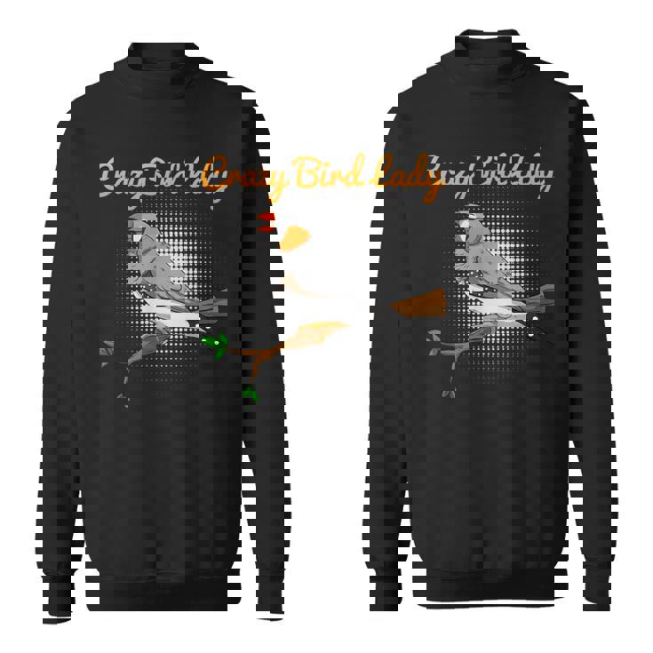 クレイジーバードレディキンカチョウ鳥類学 スウェットシャツ