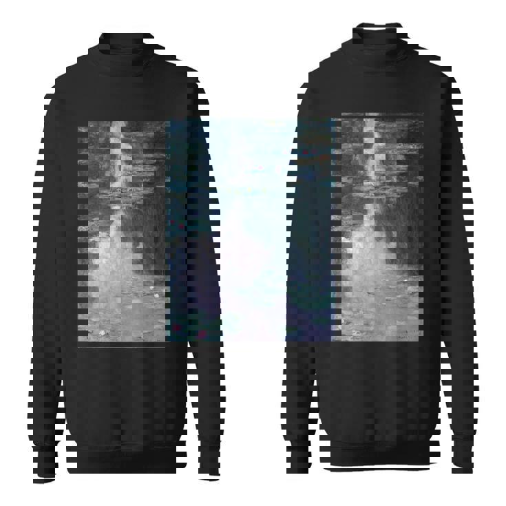 クロード・モネの睡蓮 長袖tシャツ スウェットシャツ