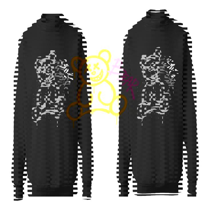 グラフィティベア グラフィティ テディベア 笑うクマ スマイルベア スウェットシャツ