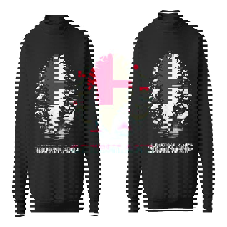 グリーンランドフラッグシャツ、グリーンランドマップ、グリーンランド、レディース、メンズ。 スウェットシャツ