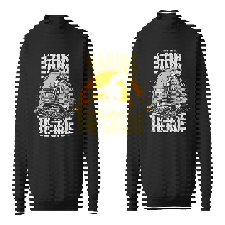 グレードトラックホー掘削機グレーディング請負業者を作る スウェットシャツ