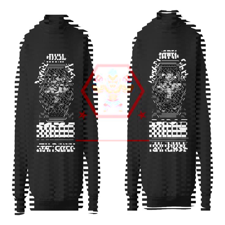 ケージファイティングで生き残るための総合格闘技mmaファイト 長袖tシャツ スウェットシャツ