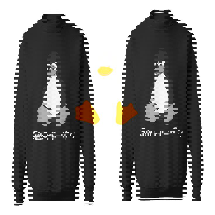 コンピューター -Udo Rm -Rf Tux Linux ペンギン プログラマー スウェットシャツ