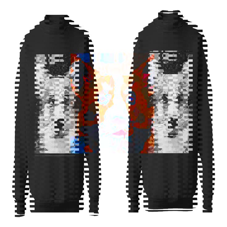 コーギー・ポートレート キュビズム・アート スウェットシャツ