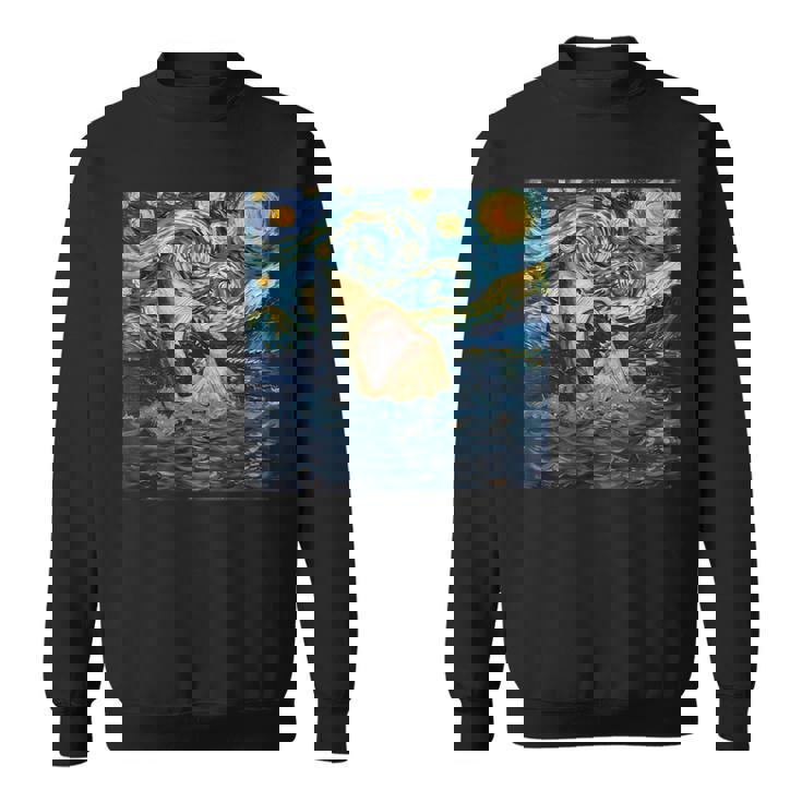 ゴッホ サメ 星月夜 ファニー レディース&メンズ スウェットシャツ
