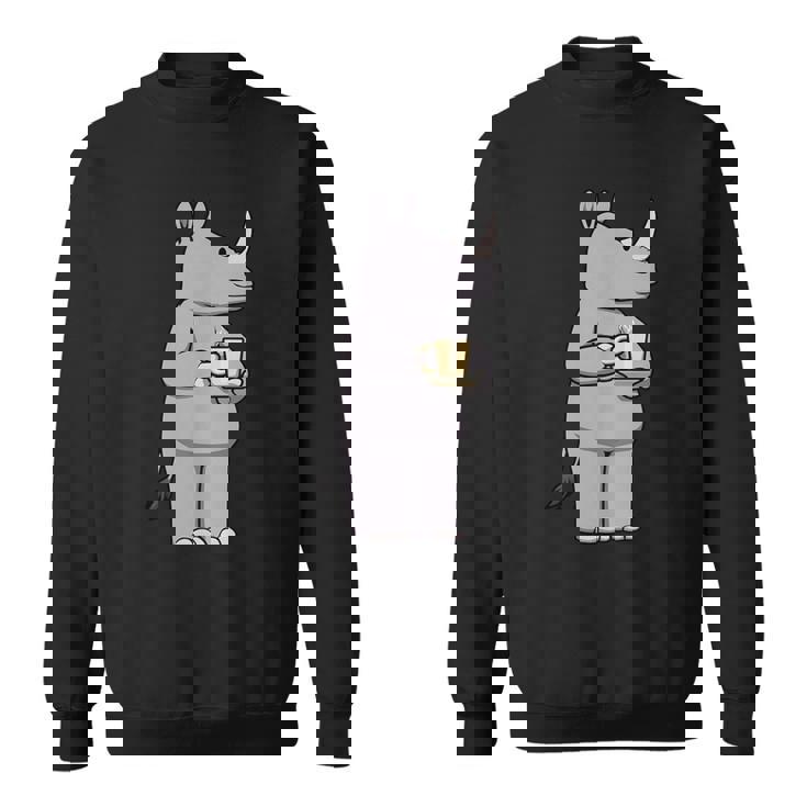 サイ コーヒー 野生動物 サイ スウェットシャツ