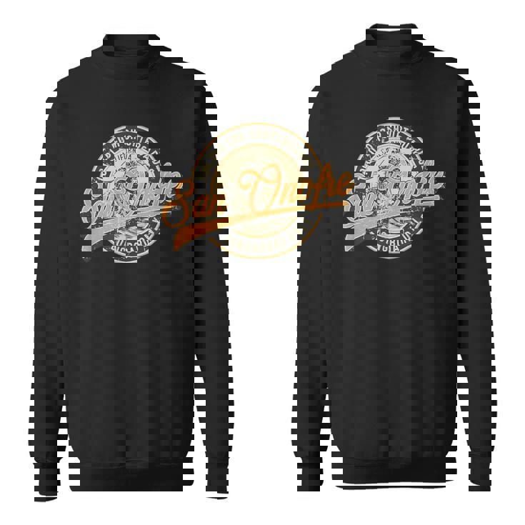 サンオノフレ ロングボードのみのレトロ ウェーブ サーフィン スウェットシャツ