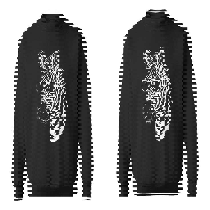 サングラス付きゼブラ おもしろゼブラ スウェットシャツ