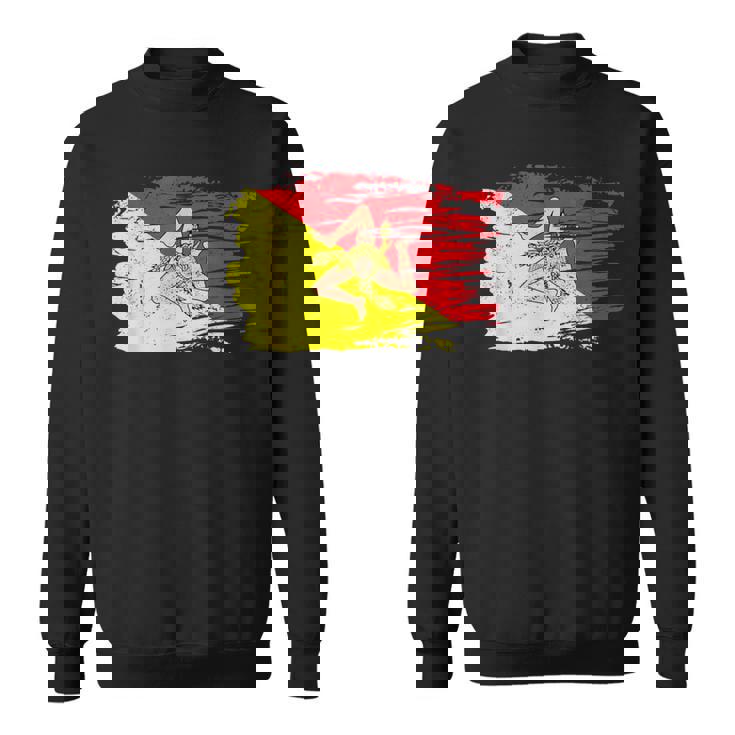 シチリア国旗 シチリア州パレルモ イタリア スウェットシャツ
