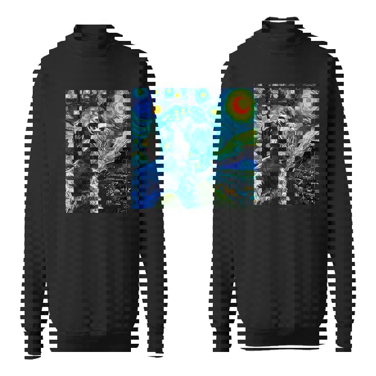 シュナウザー 面白いtシャツ 犬 ゴッホ 星月夜 かわいい メンズ 子供 おもしろ 服 グッズ ネタ スウェットシャツ