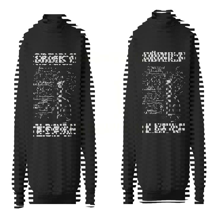 シュレーディンガーの猫 脱出計画 物理ジョーク 長袖tシャツ スウェットシャツ