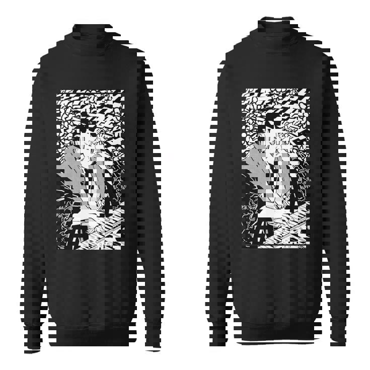 シンセサイザー テクノ 音楽 面白い サムライ シンセサイザー 長袖tシャツ スウェットシャツ