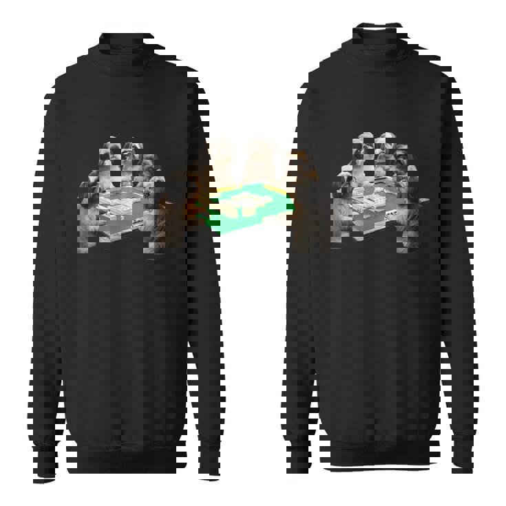 シーズー イヌ 麻雀 面白いtシャツ 犬 文字入り メンズ おもしろ 面白い 服 おもしろグッズ ネタ 雀士 スウェットシャツ