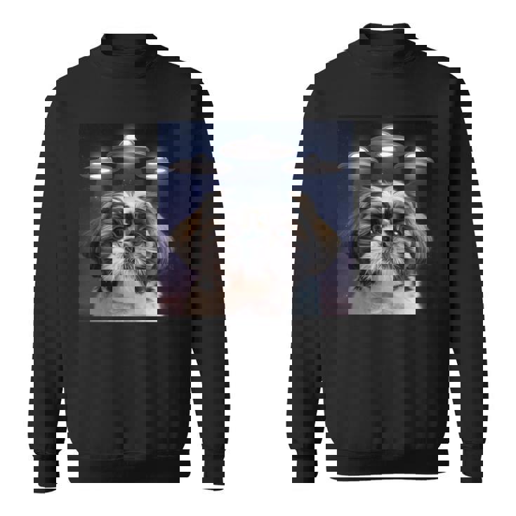 シーズー 犬 シウツー 犬 エイリアン Ufohitzhu おもしろい シーズー 長袖tシャツ スウェットシャツ