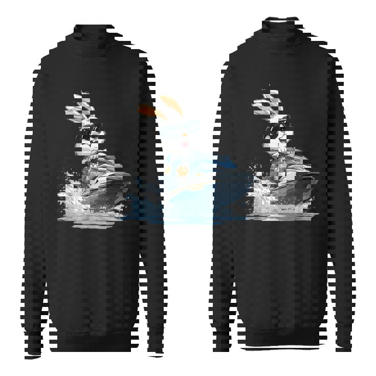 ジェットスキー ジェットスキー ウサギ イースターバニー サングラス スウェットシャツ