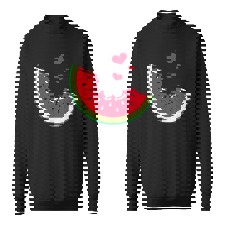 スイカ スライス メロン 夏休み シーズン フルーツ愛好家 スウェットシャツ