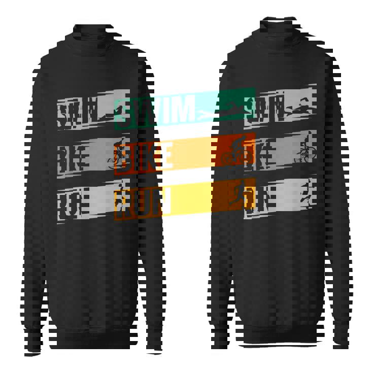 スイム・バイク・ラン トライアスロン選手 アスリート スポーツ トライアスロン スウェットシャツ