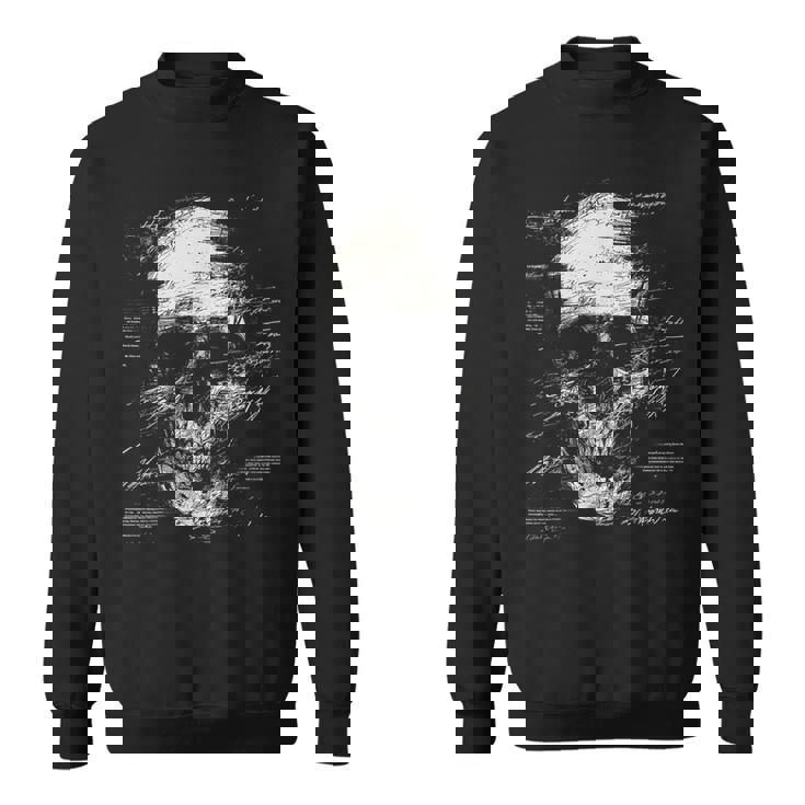 スカルアートグラフィックテキストモチーフドクロ スウェットシャツ