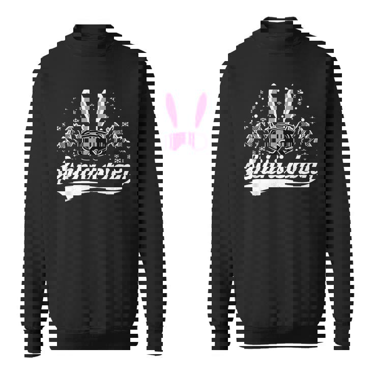 スキーポケット スキー ハザル スキー ゴーグル Apres スキー スキー ウサギ スウェットシャツ