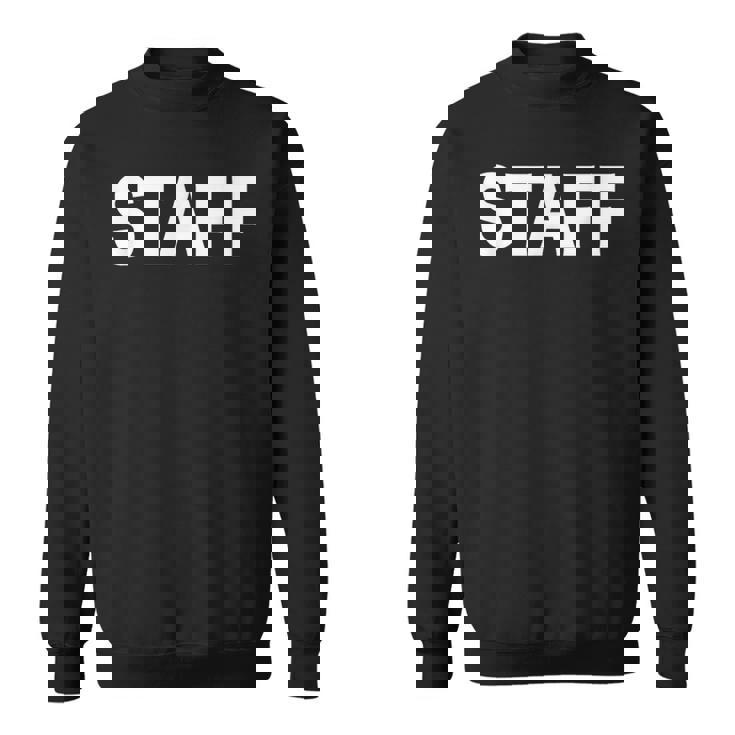 スタッフtaff ユニフォーム（ホワイト 白）【ワーク・イベント】係員・警備 衣装 文字 スウェットシャツ
