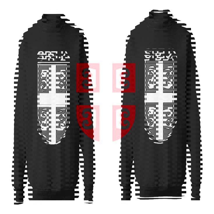 セルビアクロスシールドセルビアアーム。 スウェットシャツ
