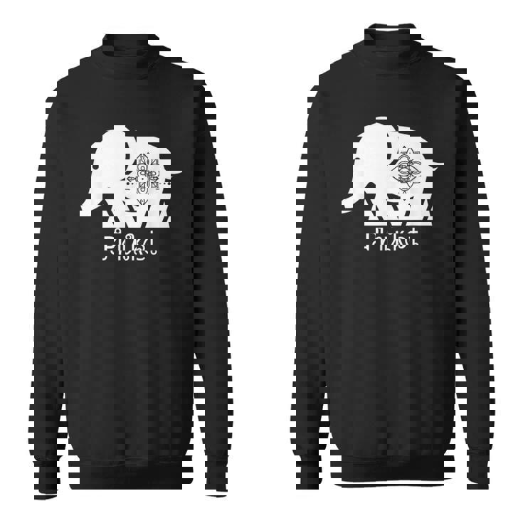 タイプーケット 象 グラフィック タイ土産 旅行ギフト スウェットシャツ