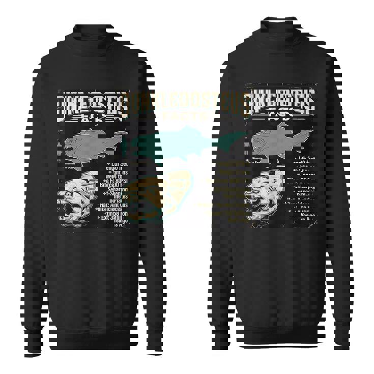 ダンクルオステウス Dunkleosteus Facts 古代魚 恐竜 海洋 生物 学習 図解 スウェットシャツ