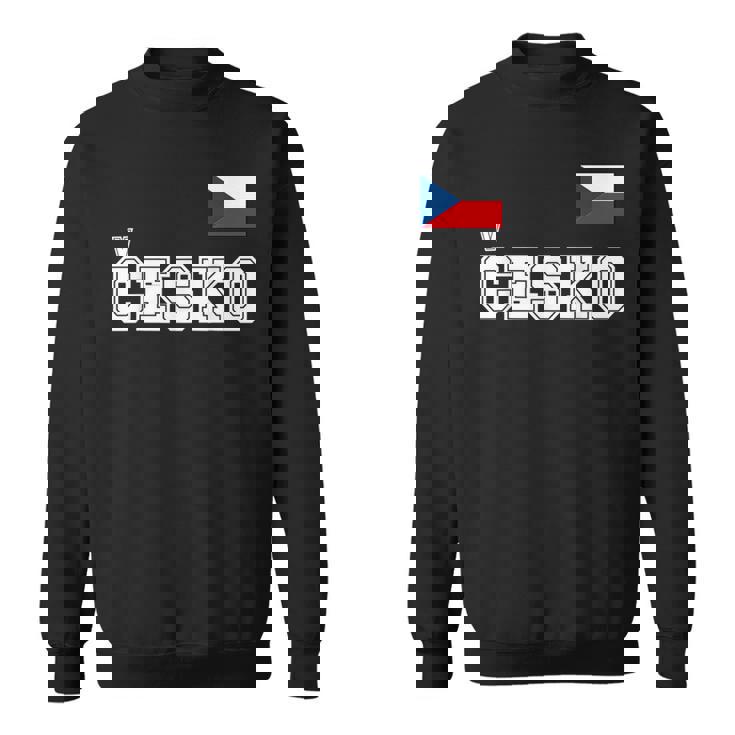 チェコ共和国 胸に Cesko 旗国旗 スウェットシャツ