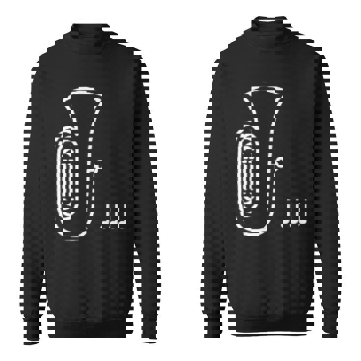 チューバ 楽器 吹奏楽 オーケストラ シンプル 音楽 スウェットシャツ
