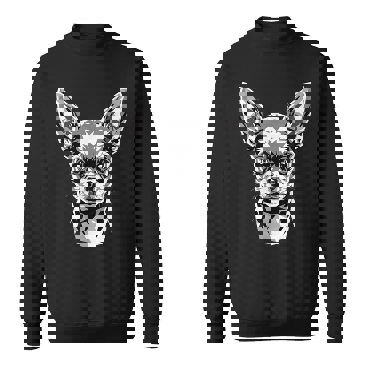 チワワ アート デザイン 犬 モチーフ かわいい チワワ 大好き スウェットシャツ