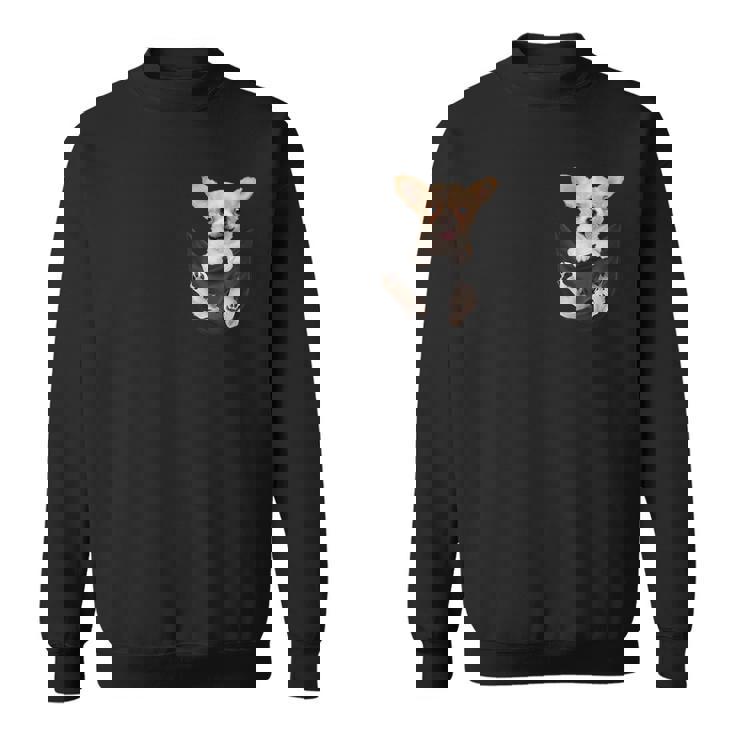 チワワ愛好家のためのあなたのポケットの中の面白いチワワ スウェットシャツ